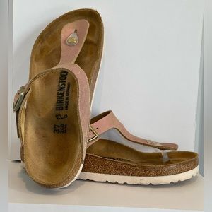 Birkenstock Gizeh Thong Sandal Metallic Pink